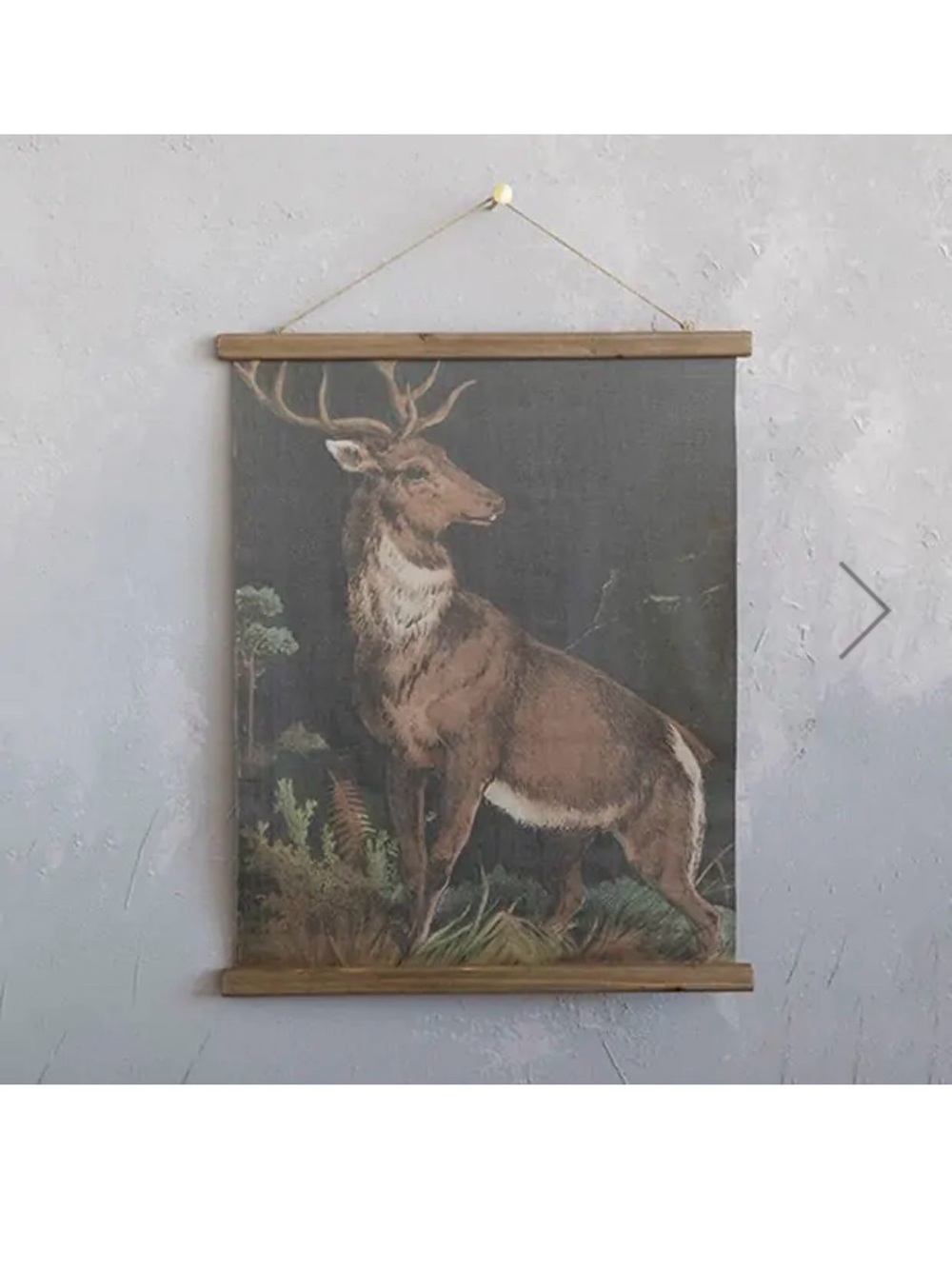 STAG DEER CANVAS HANGING SCROLL